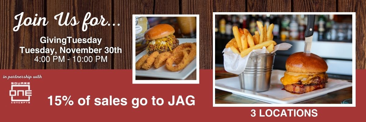 Giving Tuesday Burgers to Benefit JAG Nov 2021